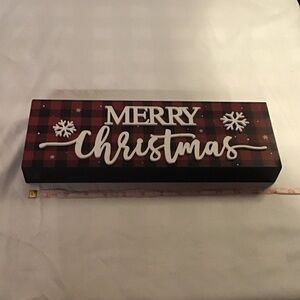 Plaid Merry Christmas Sign